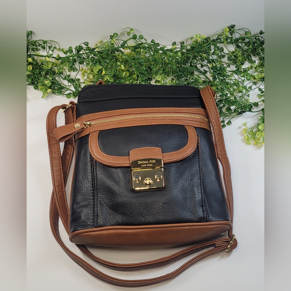 Beutiful Emma Fox Black/brown Crossbody Bag...